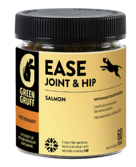 Photograph of Product: Green Gruff for Dogs | Gold Vet EASE | CDB Dog Chews | 60 count
