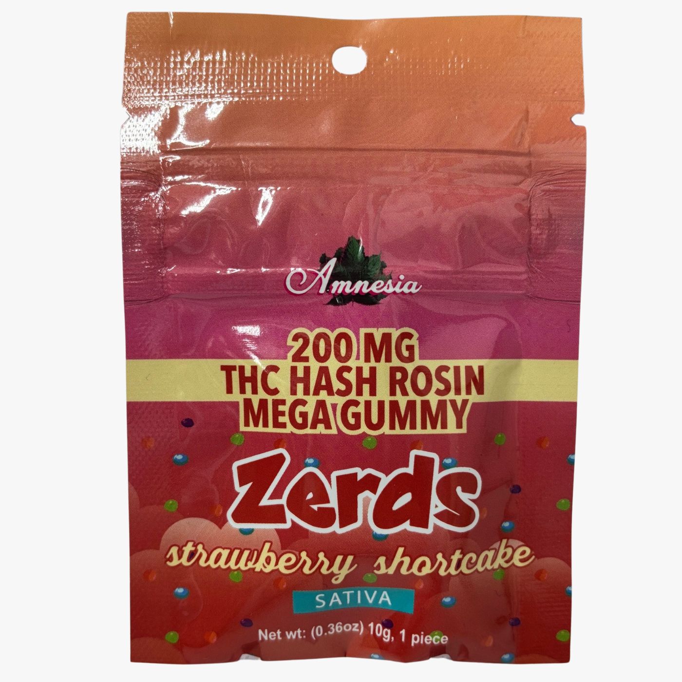 Photograph of product: Amnesia - Strawberry Shortcake au chocolat Rosin Zerdz 200mg Single