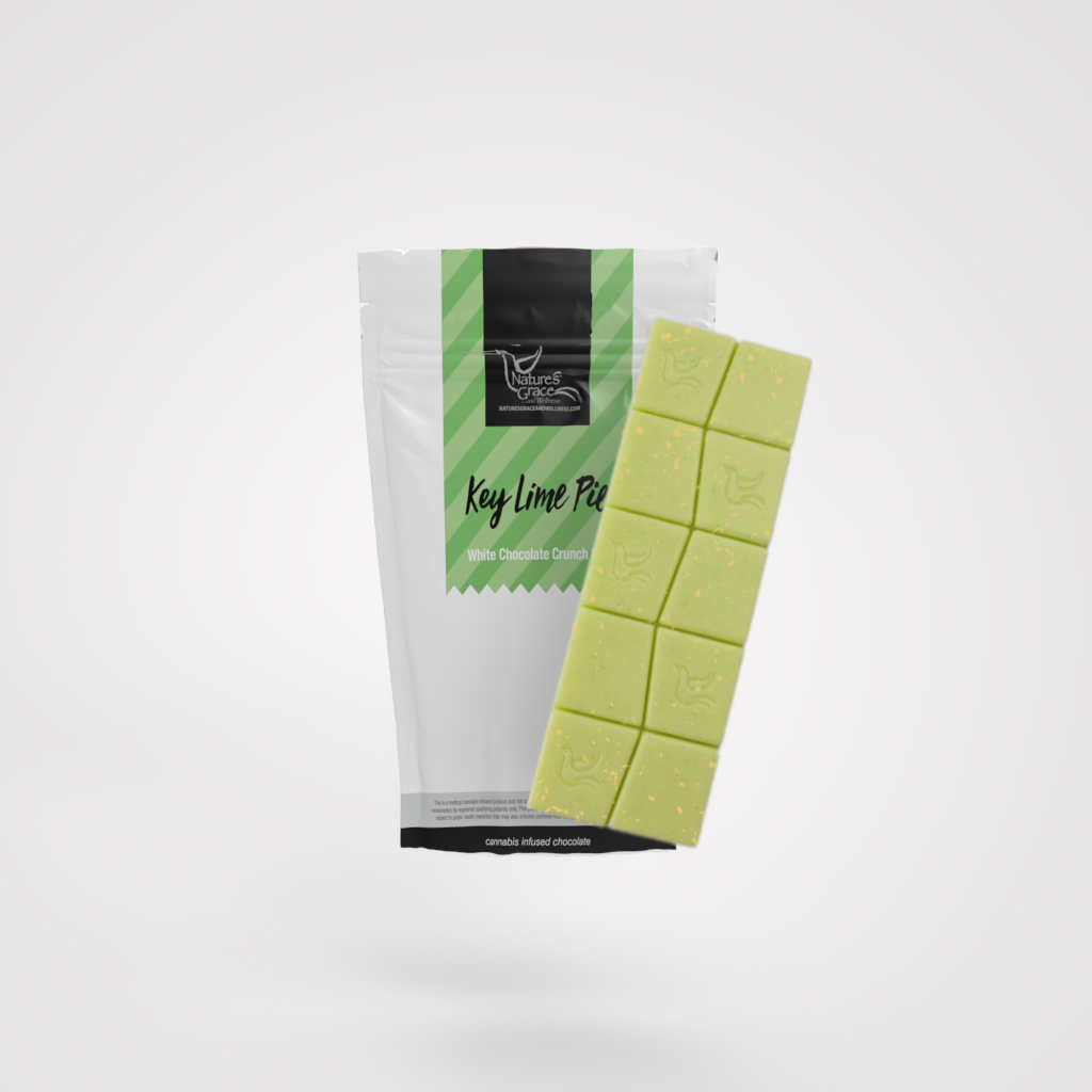 Photograph of product: Key Lime Pie | White Chocolate Crunch Bar 100mg