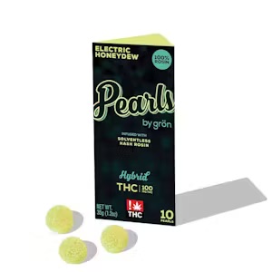 Photograph of product: Grn | ROSIN Pearls | Electric Honeydew | 10pk/100mg