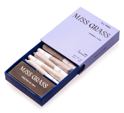 Photograph of product: Miss Grass | Pre-Roll Pack | All Times Mini's | 5pk