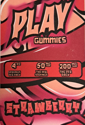 Photograph of product: RK Play | Strawberry 4x50 Gummies | 200mg (AU)