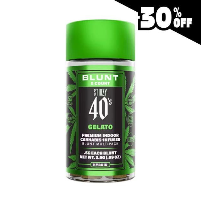 Photograph of product: Gelato Infused 40's Mini Blunts 5pk - 2.5g - 
