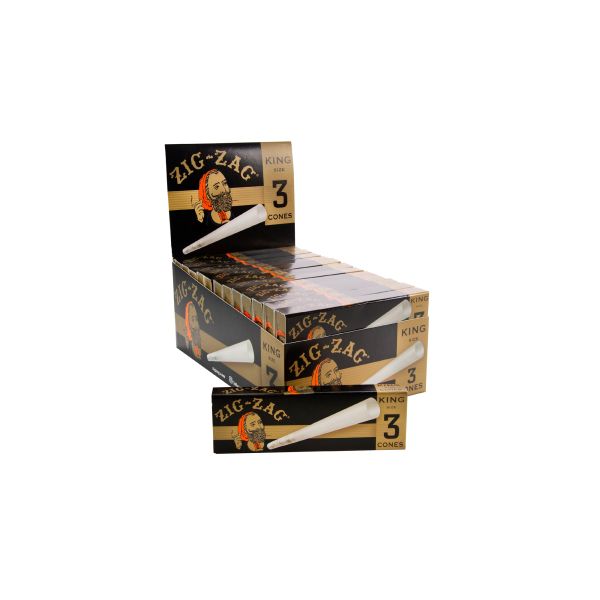 Photograph of product: Zig-Zags Cones | King Size | 3pk | 0156