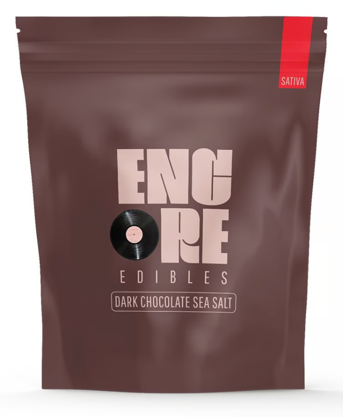 Photograph of product: Encore Chocolate Dark 100mg 10pk Oui'd