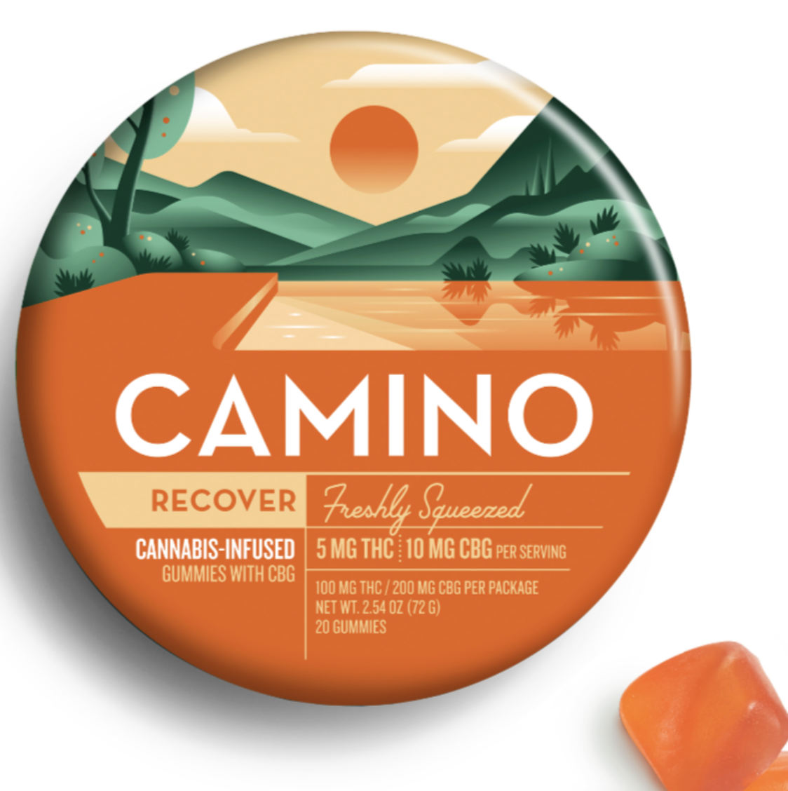 Photograph of product: Camino: Freshly Squeezed 200mg 20:20 Gummies