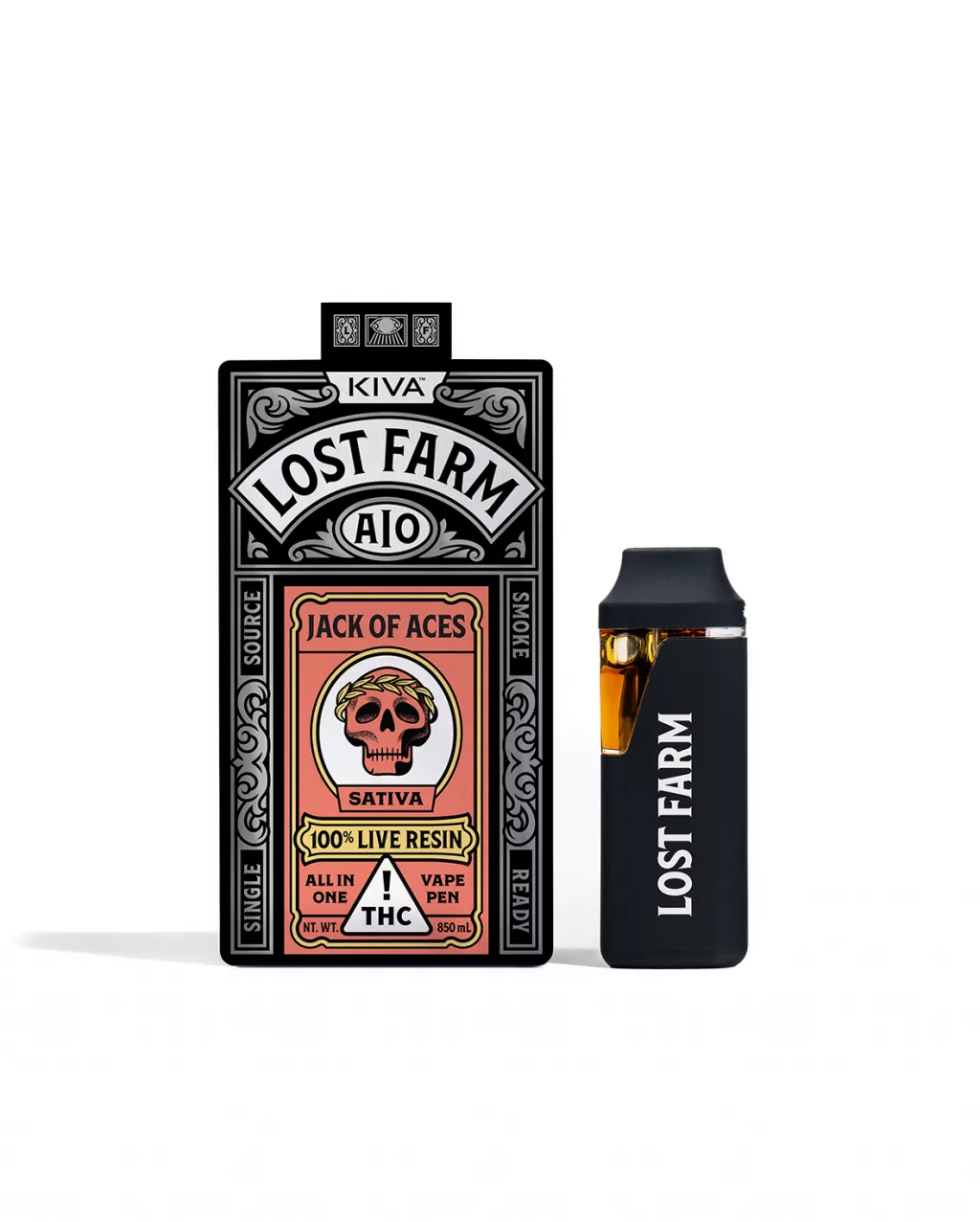 Photograph of product: Lost Farm Live Resin Jack of Aces All-In-One 0.85g