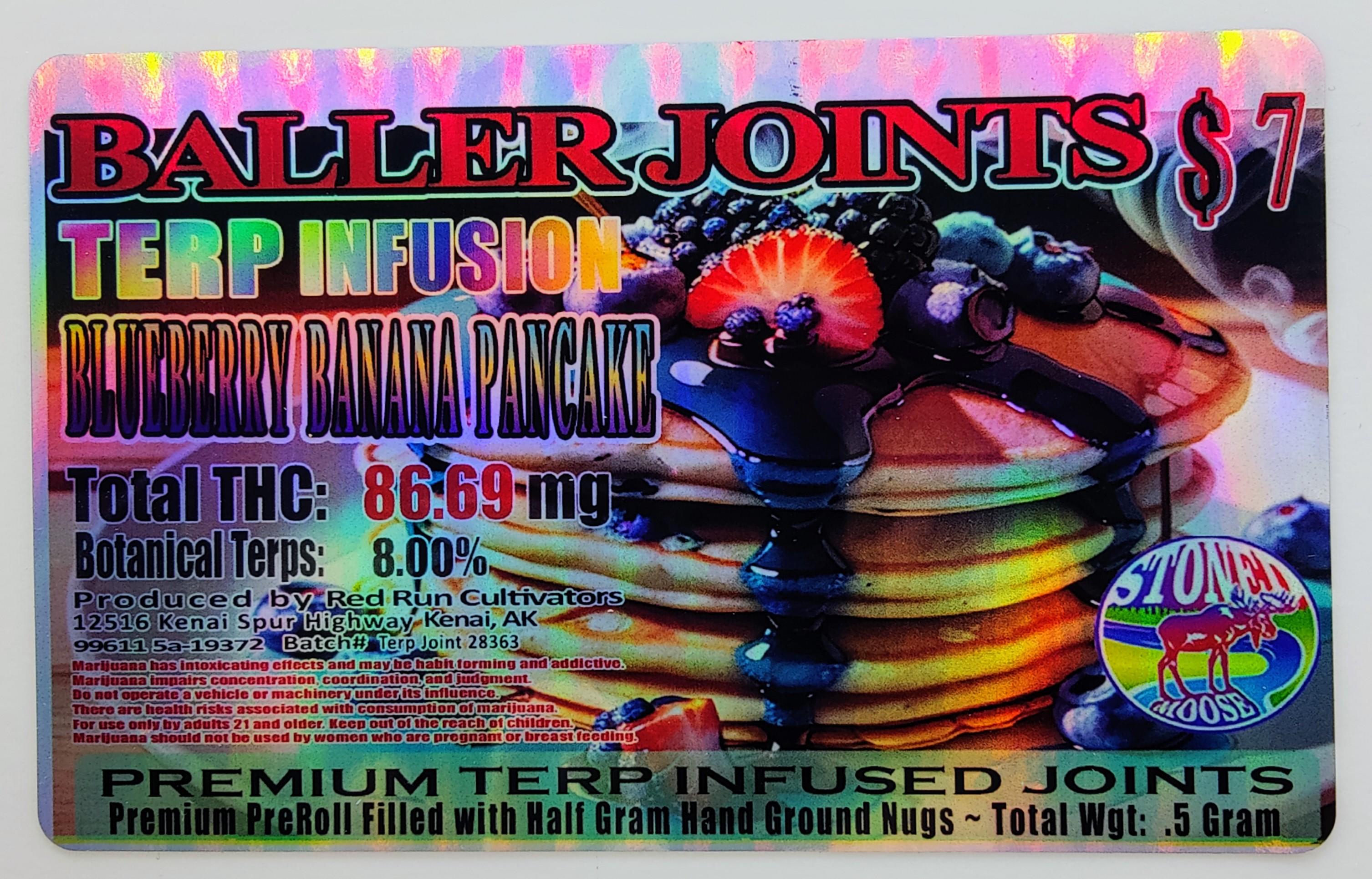 Photograph of product: Blueberry Banana Pancake Terp Pre Roll