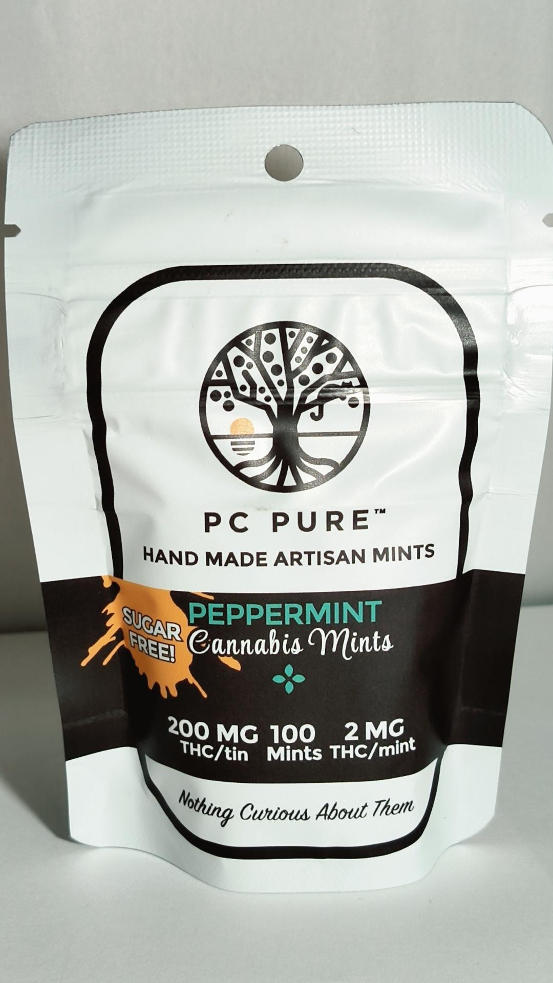 Photograph of product: Pc Pure | Peppermint Mints | 100pc/2mg TH-oui Mint