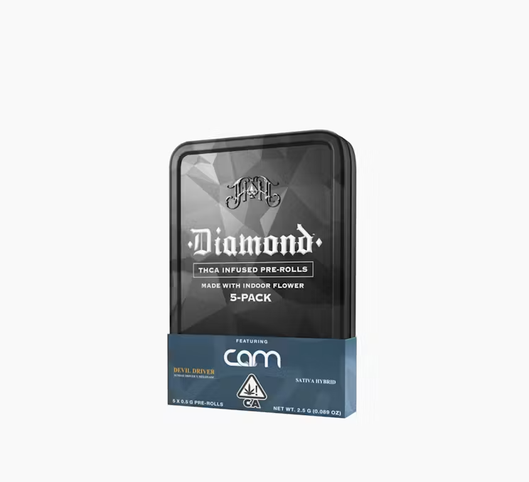 Photograph of product: Devil Driver Diamond Infused Preroll 5pk