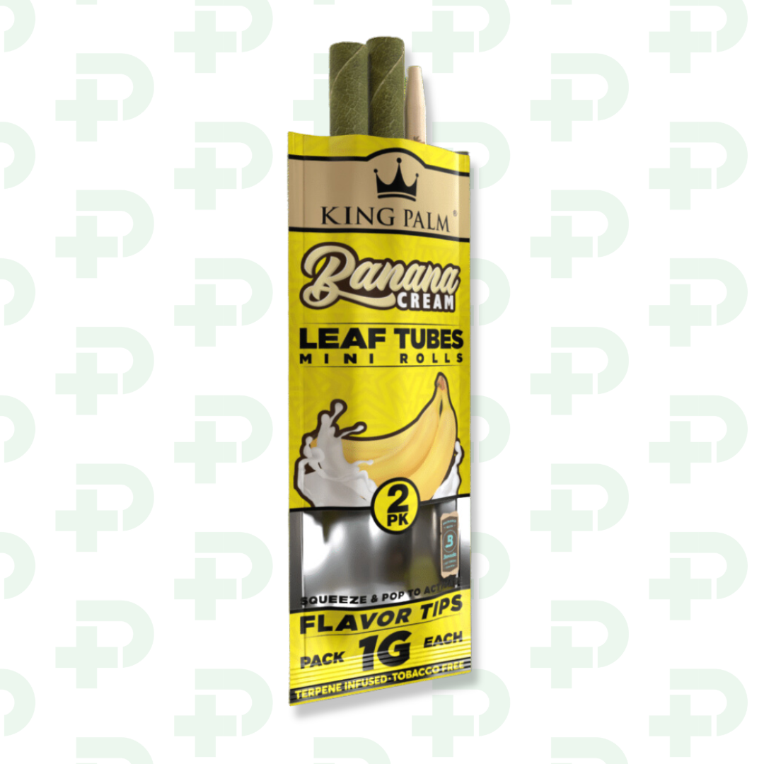 Photograph of product: King Palm Leaf Roll Minis 2pk - Banana Cream