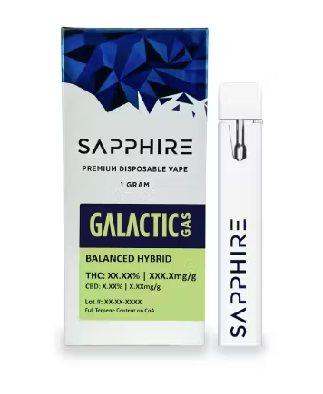 Photograph of product: Sapphire | Galactic Gas | Disposable Vape AIO | 1g