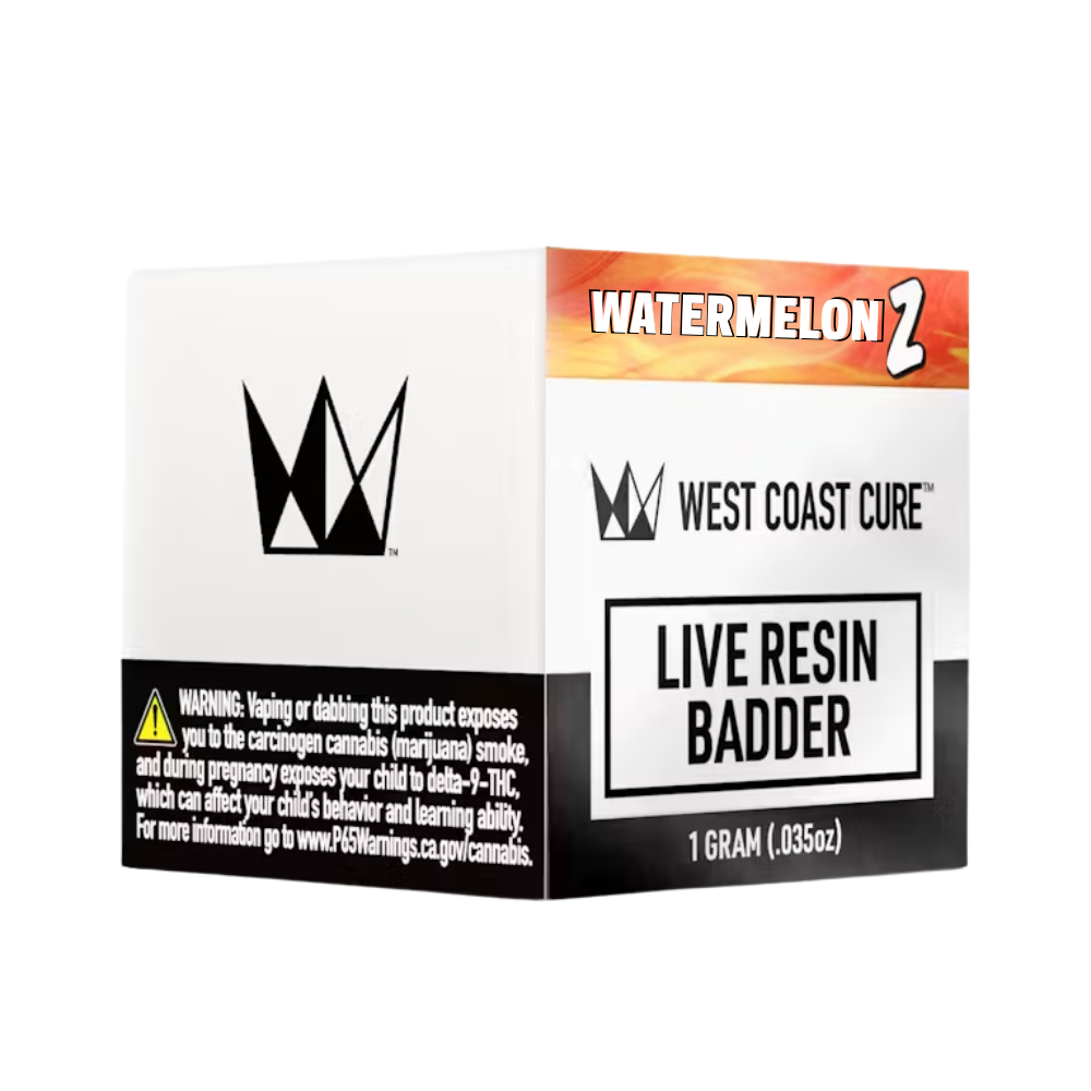 Photograph of product: WATERMELON Z LIVE RESIN BADDER 1G - WEST COAST CURE