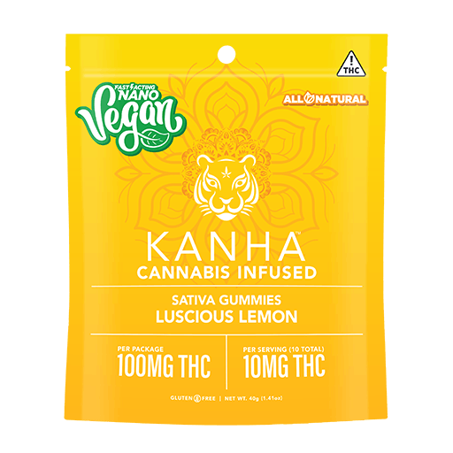 Photograph of product: Kanha | Luscious Lemon Nano | 100mg Gummies