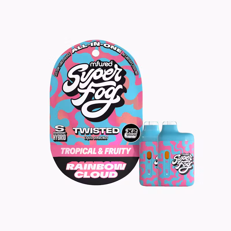Photograph of product: Super Fog | Rainbow Cloud | Liquid Diamond AIO | 2pk | 2g