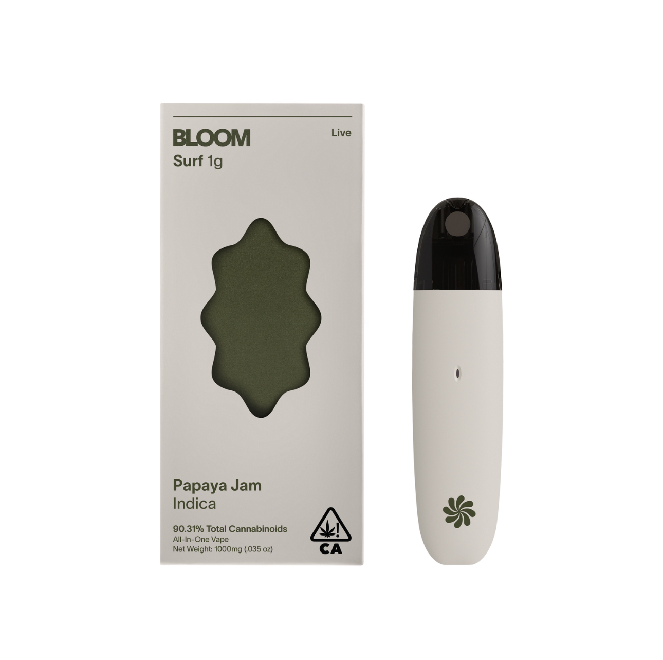 Photograph of product: Bloom Live Resin Papaya Jam Surf Disposable (H)