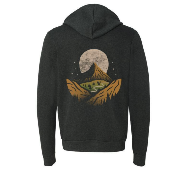 Photograph of product: Hoodie - Mountain - Black (XS)