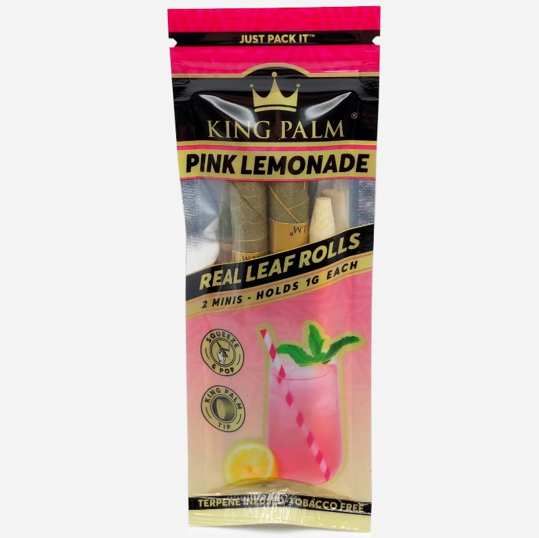 Photograph of product: King Palm Mini Leaf Cones 2pk - Pink Lemonade