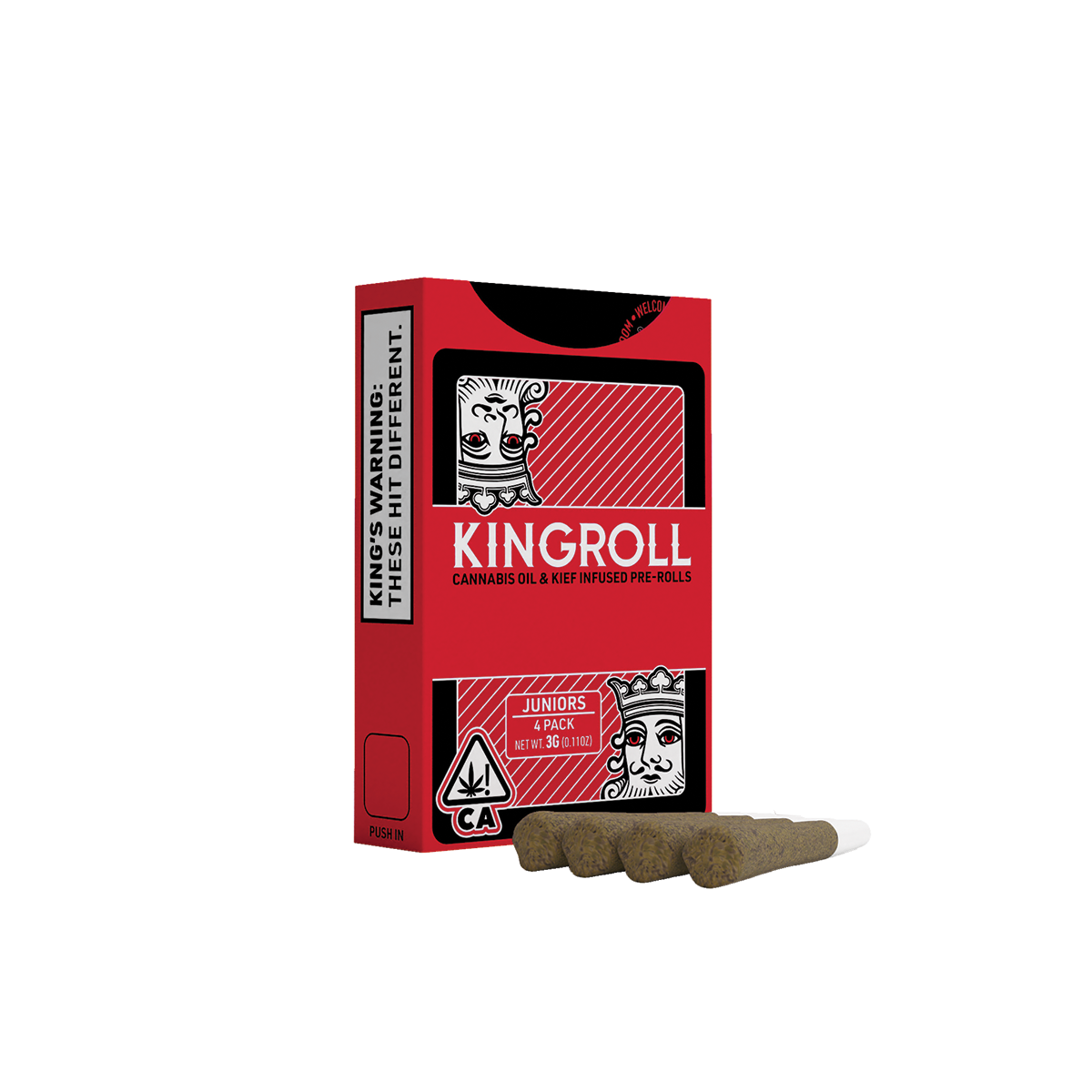 Photograph of product: KINGROLL - Mimosa x Cali-O (Oui'd) 4pk Infused Preroll