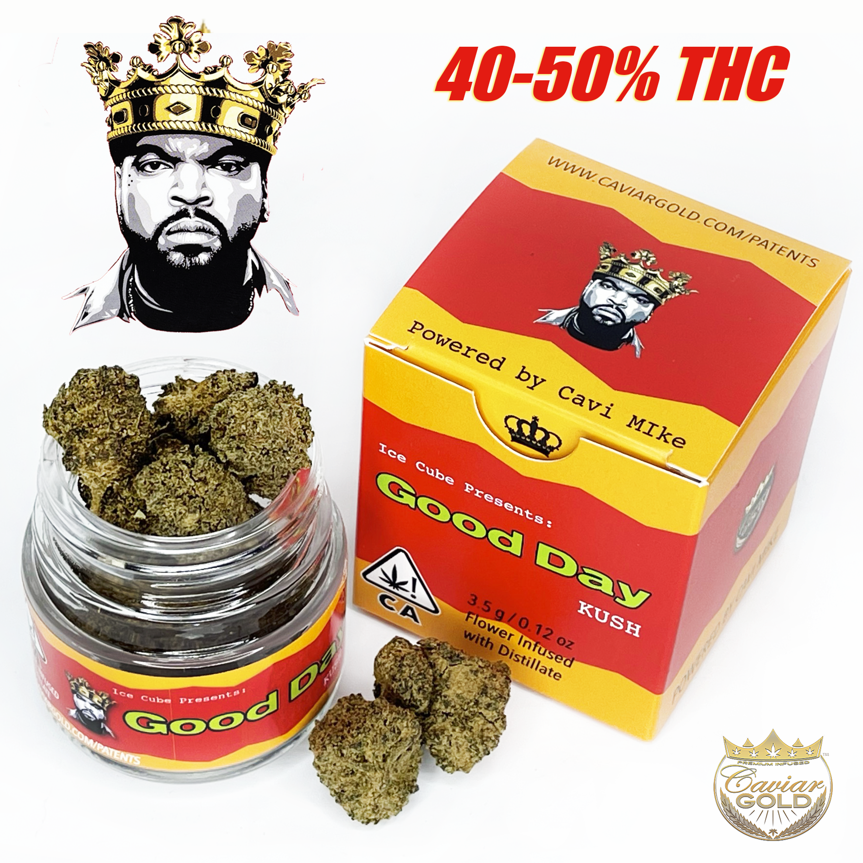 Photograph of product: Caviar Gold | Moon Rocks | Good Day Kush | 3.5g