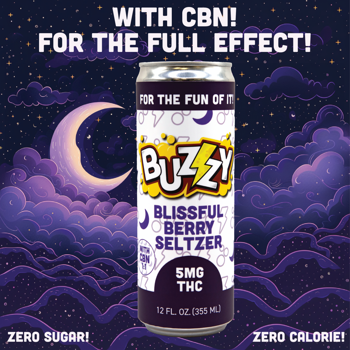 Photograph of Product: Blissful Berry 1:1 CBN Seltzer | TAX INCLUDED