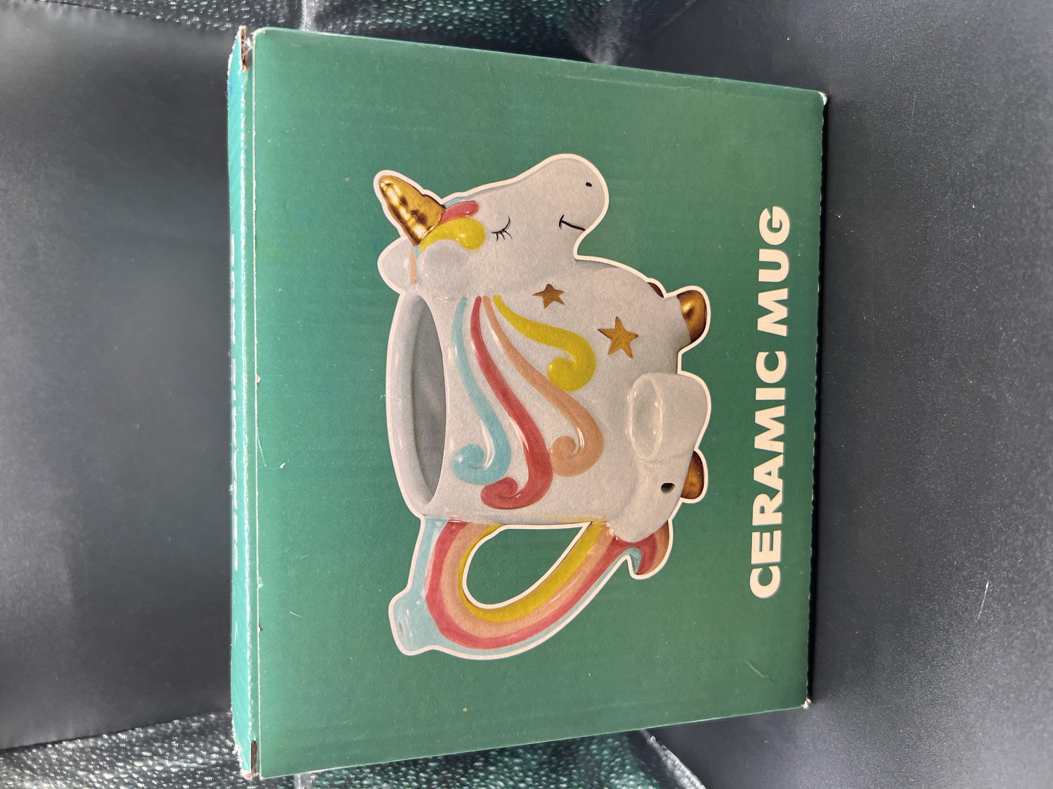 Photograph of product: Magical Unicorn "Roast and Toast" Ceramic Mug and Pipe Combo