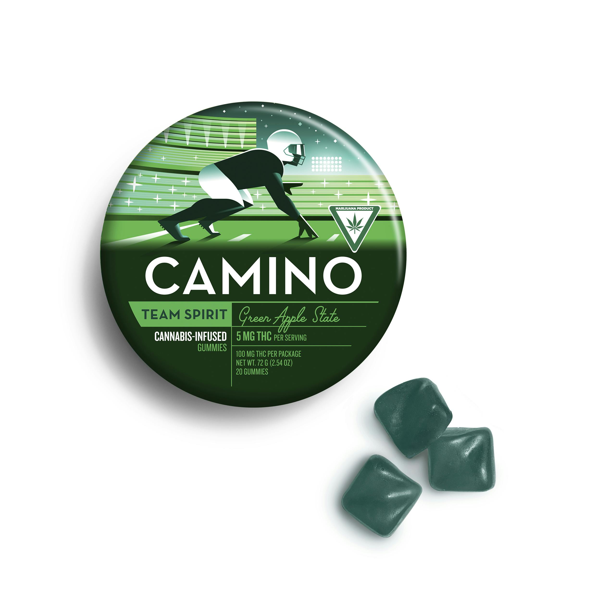 Photograph of Product: Camino - 200mg Gummies - Green Apple State