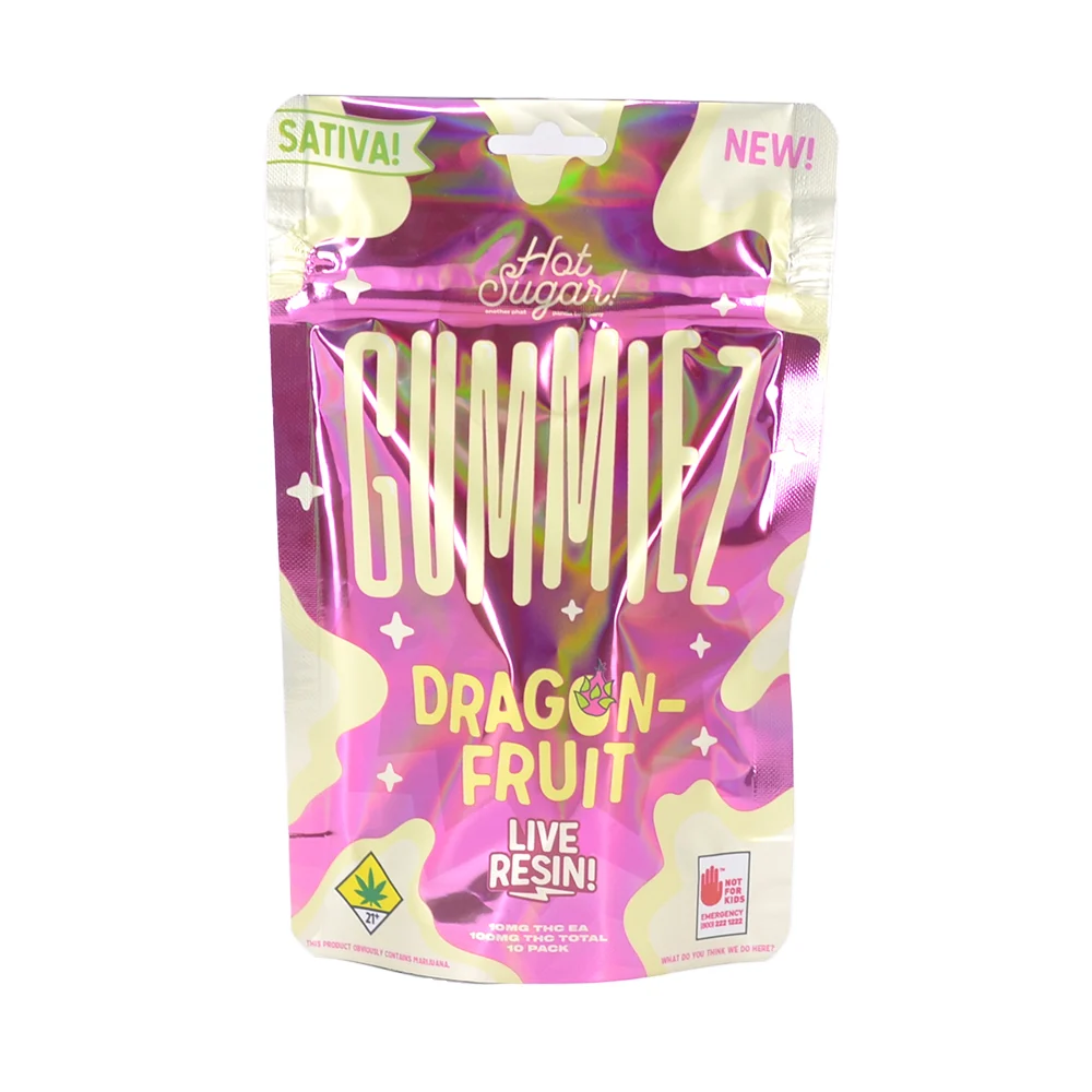 Photograph of product: Gummiez | Dragon Fruit | Live Resin Oui'd | 10pk | DOH | 100mg TH-oui