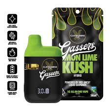 Photograph of product: Claybourne Co. Gassers AIO Lemon Lime Kush