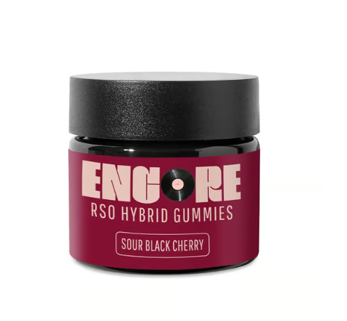 Photograph of product: Encore Black Cherry RSO Gummies 100mg 10pk