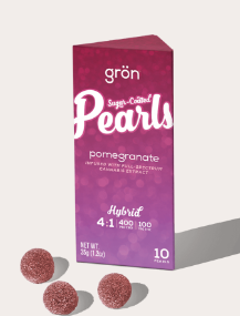 Photograph of product: Gron | Pearls 10mg 10pk Gummy | Pomegranate