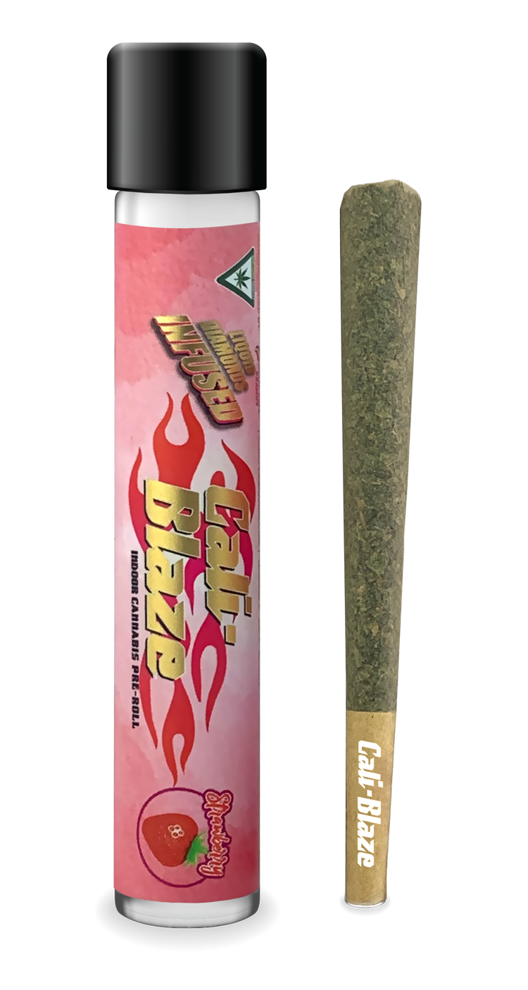 Photograph of product: Strawberry | Liquid Diamonds Infused Pre-Roll | 1.2g