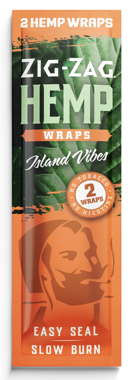 Photograph of product: Zig-Zag Island Vibes Hemp Wraps, 2-Pack