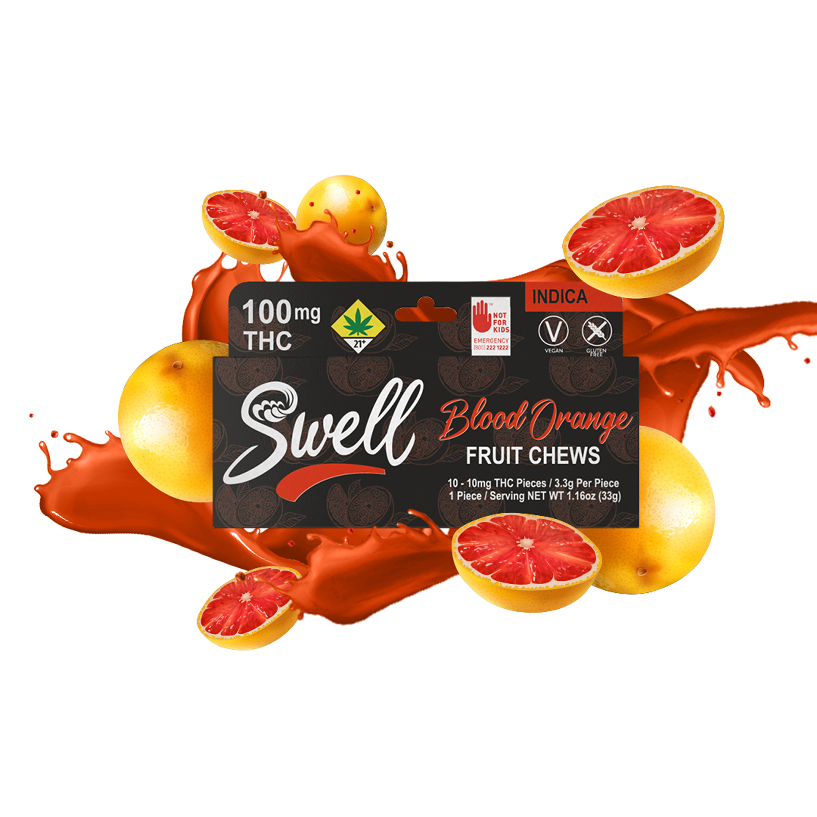 Photograph of product: Blood Orange Oui'd Fruit Chews | 10-pack