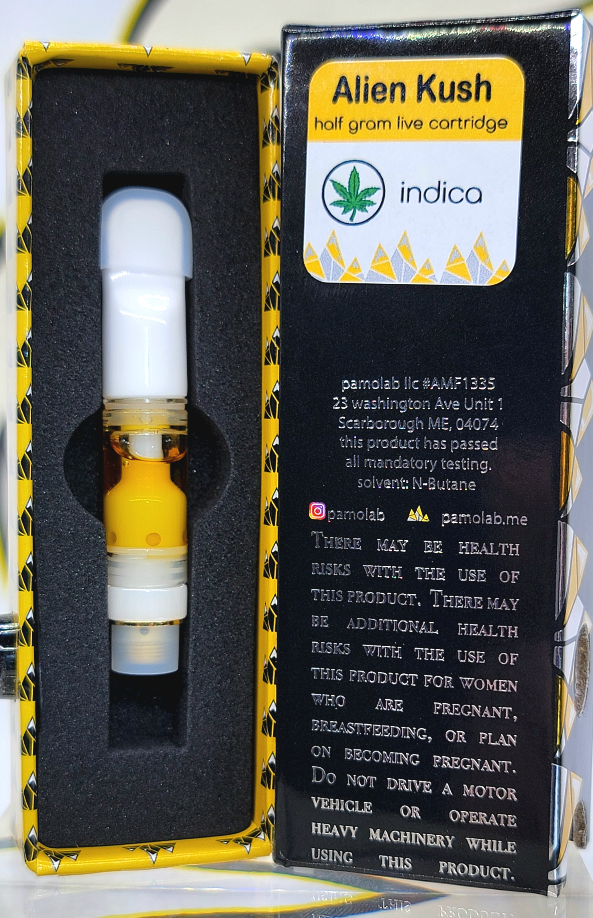 Photograph of product: Pamolab - Evergreen OG Live Resin Cartridge