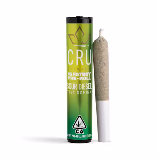 Photograph of product: CRU | Sour Diesel | Fatboy Infused Preroll