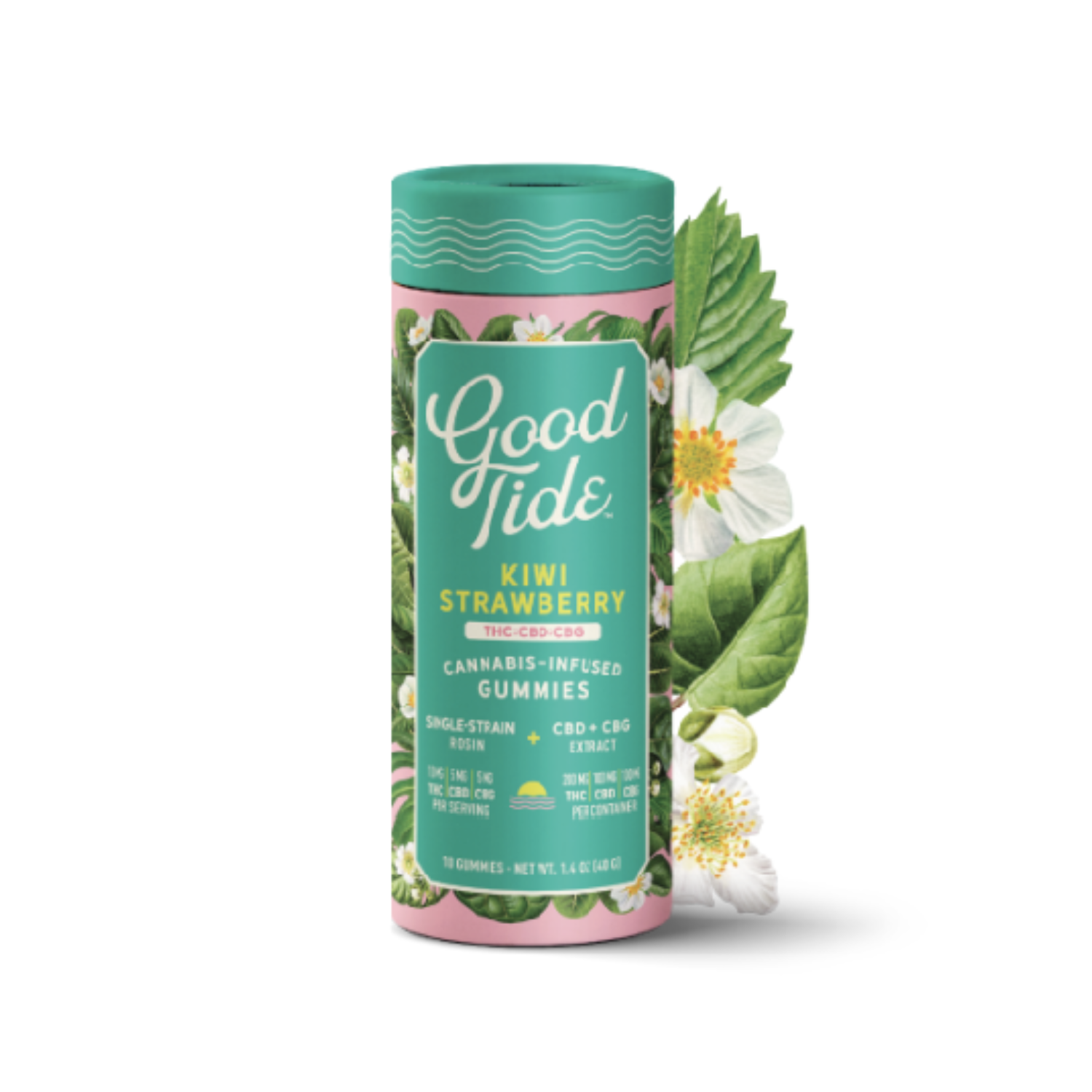 Photograph of product: Good Tide by Wyld - Kiwi Strawberry - 200mg 2:1:1 TH-oui:CBD:CBG
