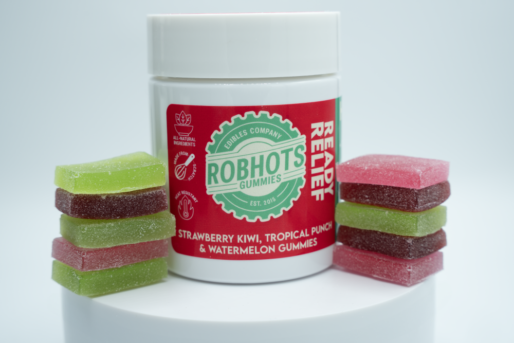 Photograph of product: ROBHOTS Gummies | REC | 100mg, Ready Relief [10 Pieces]