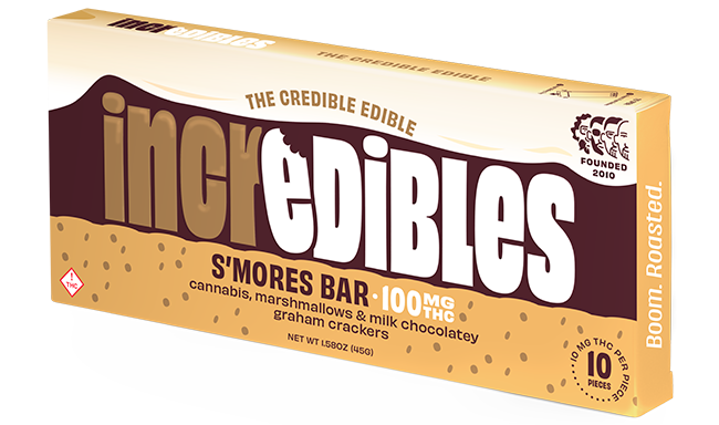 Photograph of product: REC | Incredibles | S'mores | Chocolate Bar | 100mg