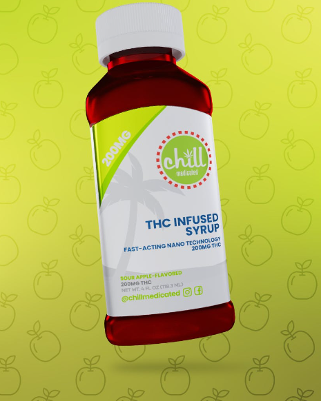 Photograph of product: Chill Sour Apple Syrup 500mg