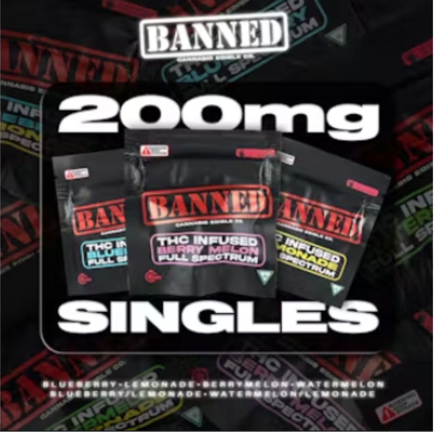 Photograph of product: Banned - Watermelon 200mg