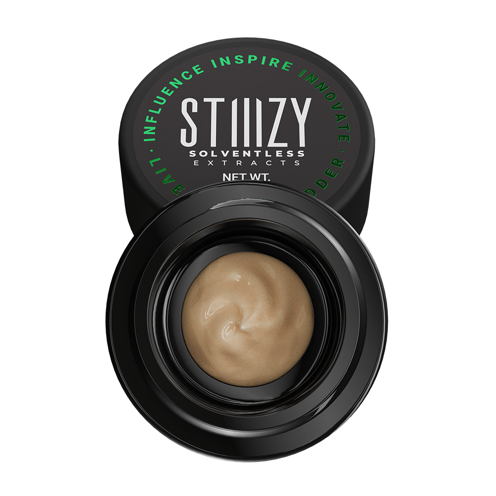 Photograph of product: STIIIZY LIVE ROSIN BADDER EXTRACT - PLATINUM COOKIES 1G