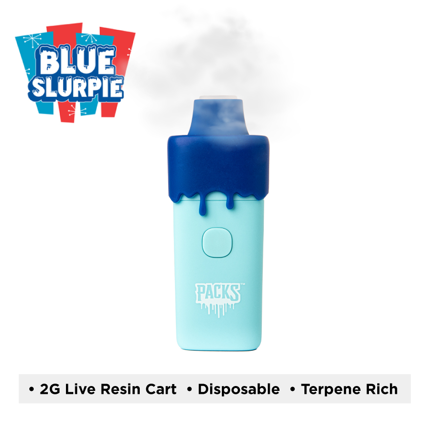 Photograph of product: Blue Slurpee Live Resin Disposable