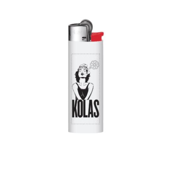 Photograph of product: Kolas Branded Bic Lighter Puff Pass White - 