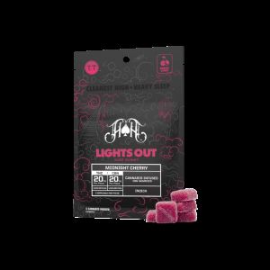 Photograph of product: Heavy Hitters | "Midnight Cherry" Oui'd | Lights Out CBN Sleep Gummy | 100MG