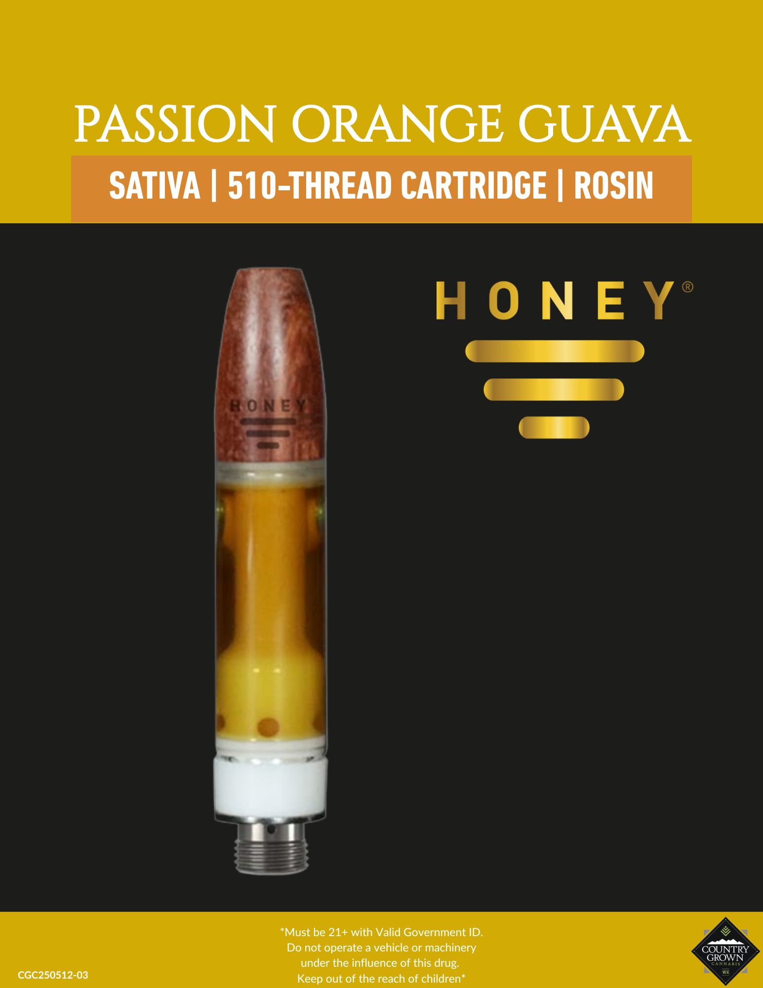 Photograph of product: Passion Orange Guava Live Rosin Vape