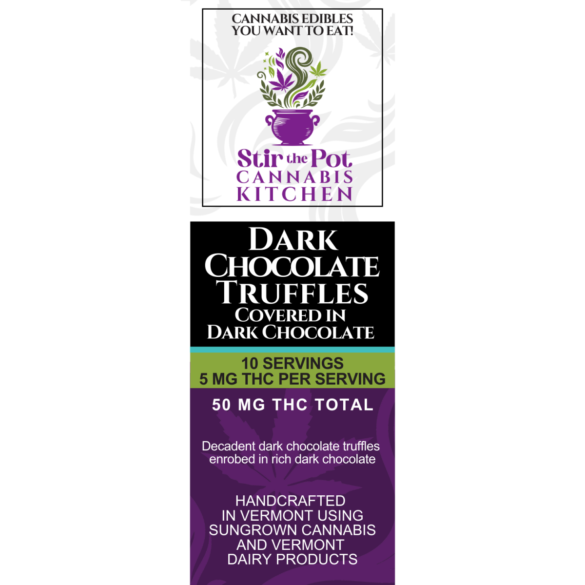 Photograph of product: Dark Chocolate Truffles in Milk Chocolate (10/pkg)