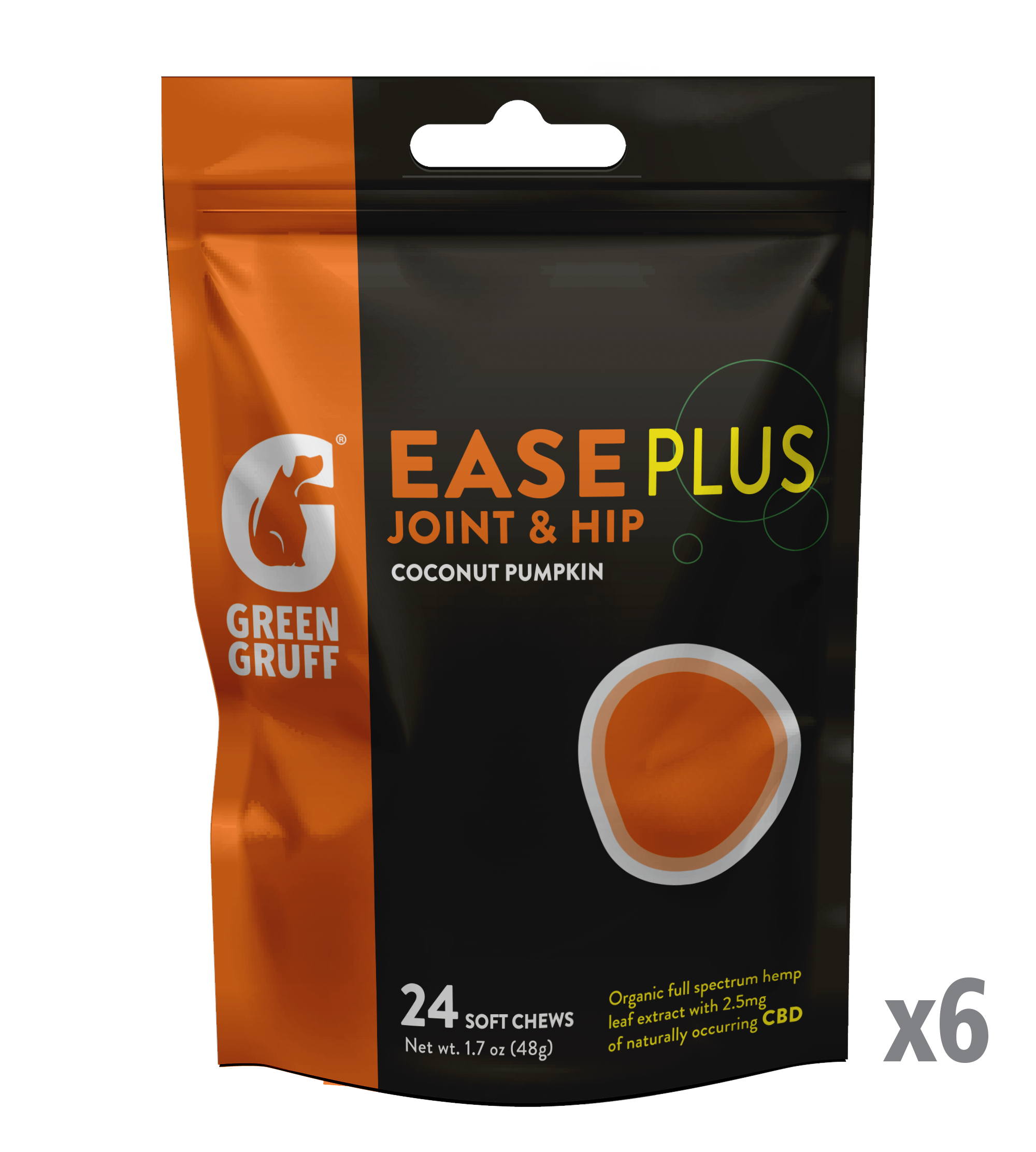 Photograph of product: GREEN GRUFF - EASE+ JOINT AND HIP - 24 SOFT CHEWS