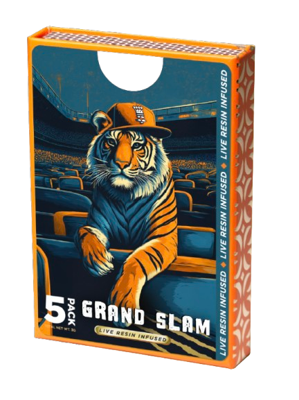 Photograph of product: Grand Slam | 5-Pack Live Resin Infused Pre Rolls
