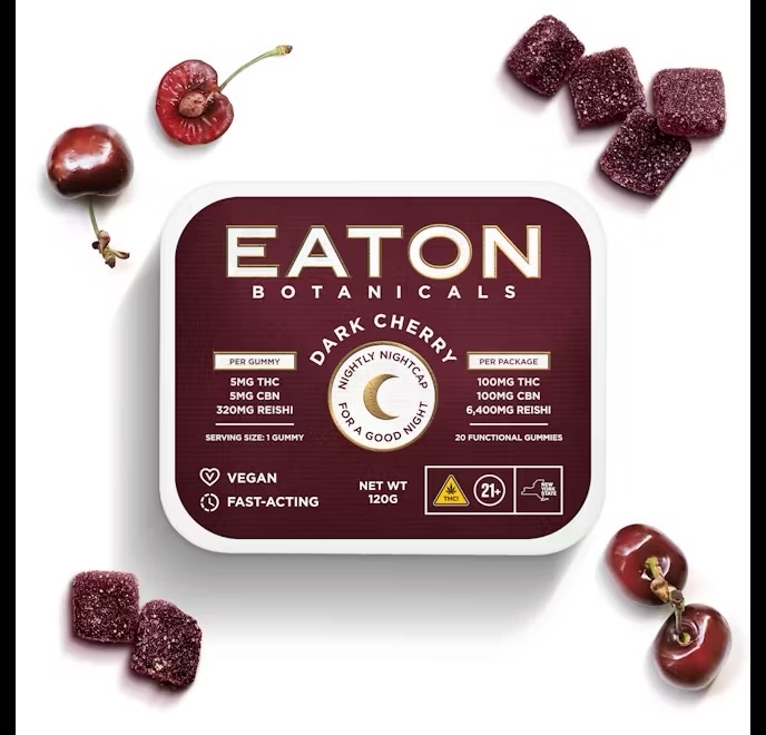 Photograph of product: Eaton - Gummy 20pk - Dark Cherry - 100mg